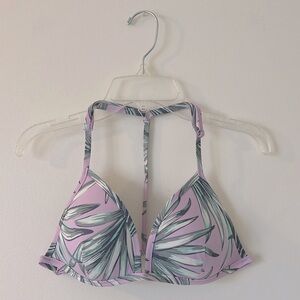 Purple Palms Bikini Top